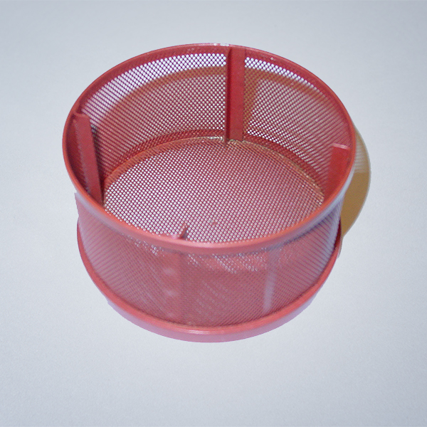 PU anti-slip coating on cleaning basket with additional wear protection