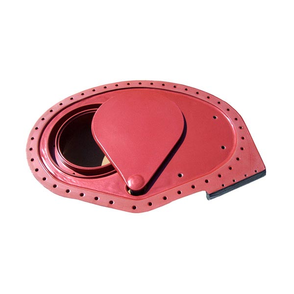 Control slide with PFA Ruby Red coating, chemical protection coating and non-stick coating